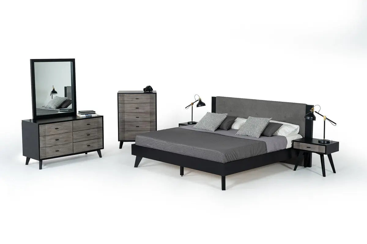 Vig Furniture - Nova Domus Panther Contemporary Grey & Black Dresser - Vgmabr-77-Drs