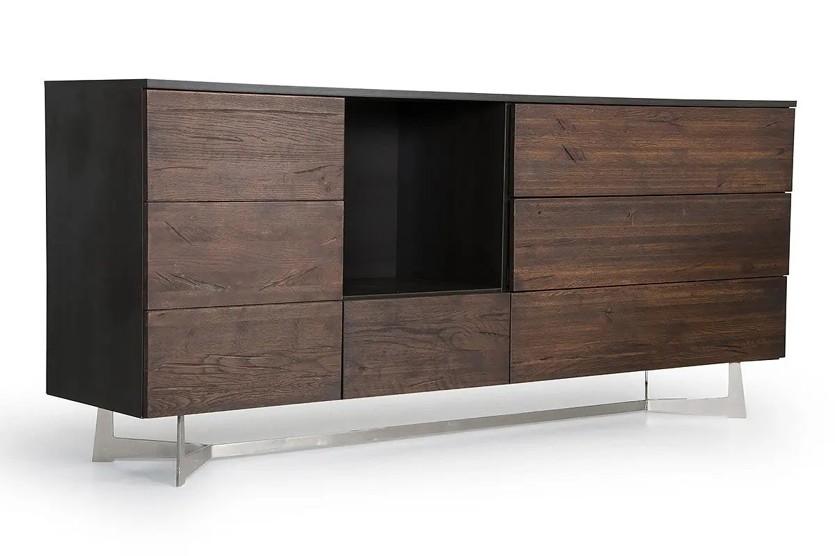 Vig Furniture - Modrest Wharton Modern Dark Aged Oak Buffet - Vgedpos200108