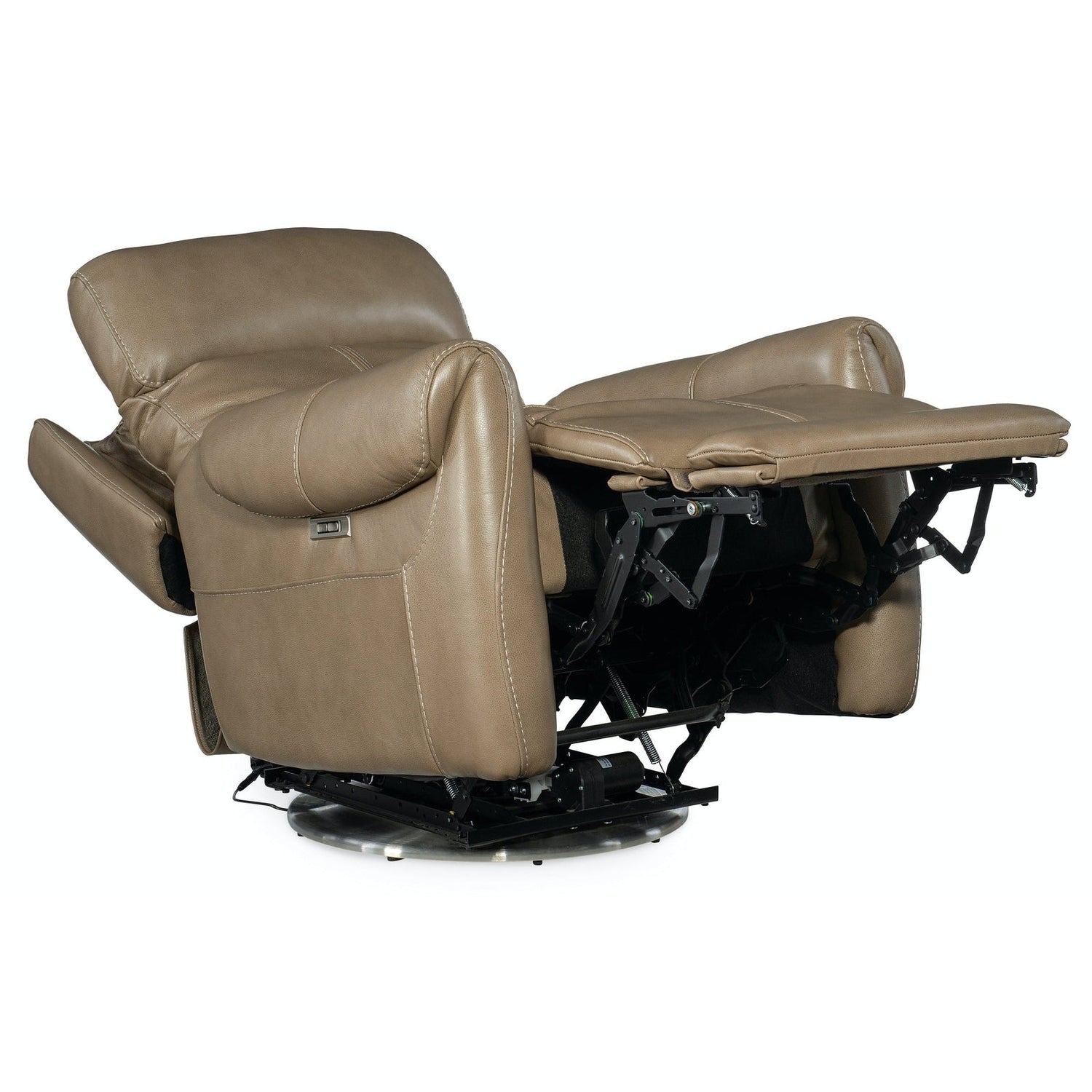 Sterling Swivel Power Recliner with Power Headrest in Pesaro Clay Leather - Hooker Furniture