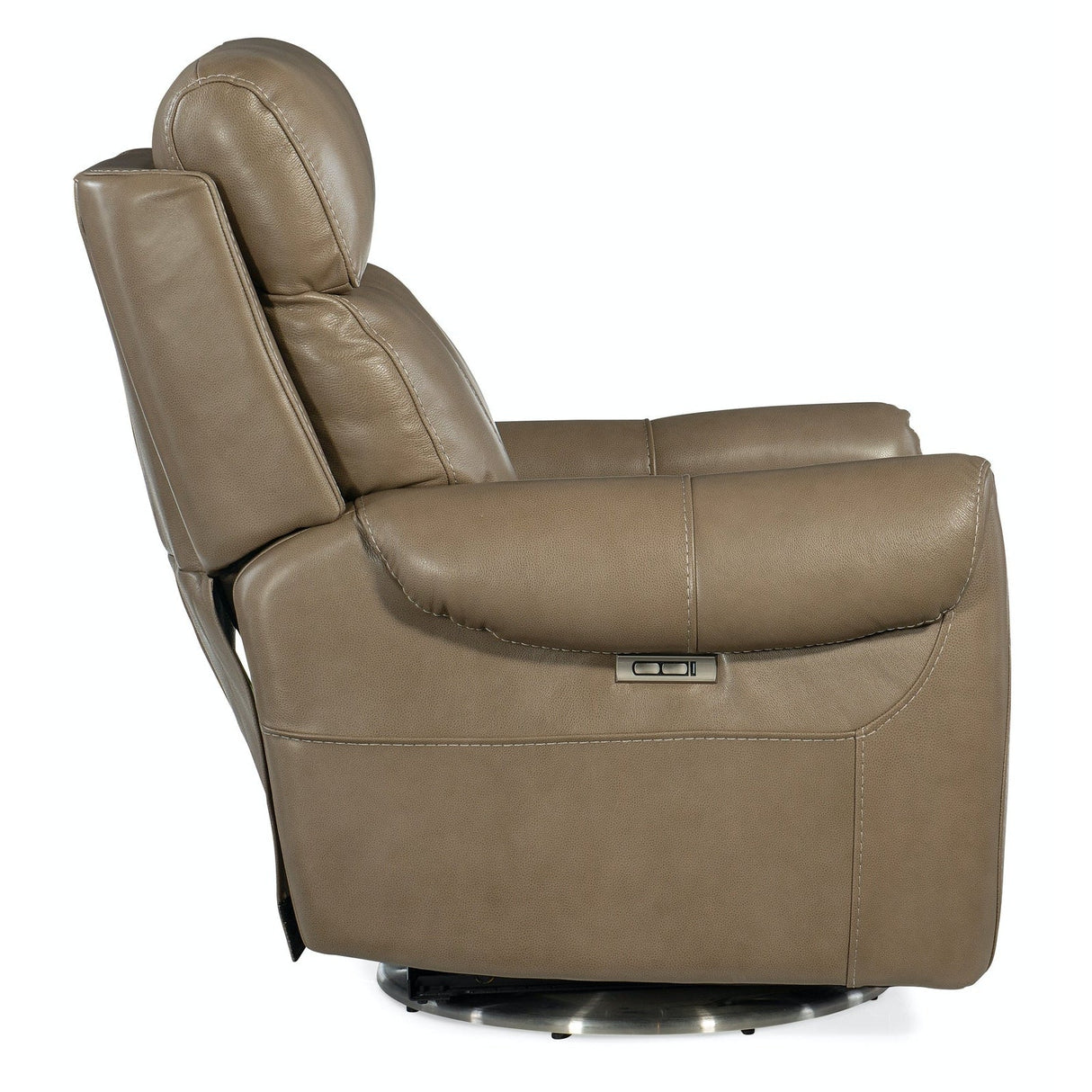 Sterling Swivel Power Recliner with Power Headrest in Pesaro Clay Leather - Hooker Furniture