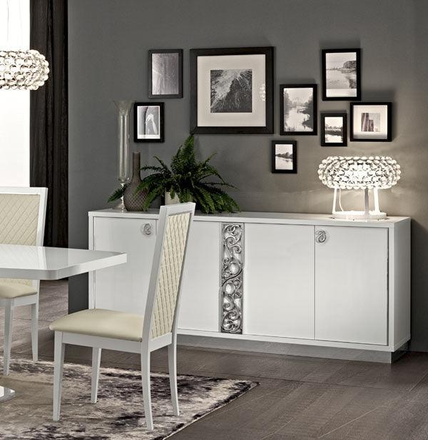 Esf Furniture - Roma 4-Door Buffet In White - Roma4Dbuffetwhite