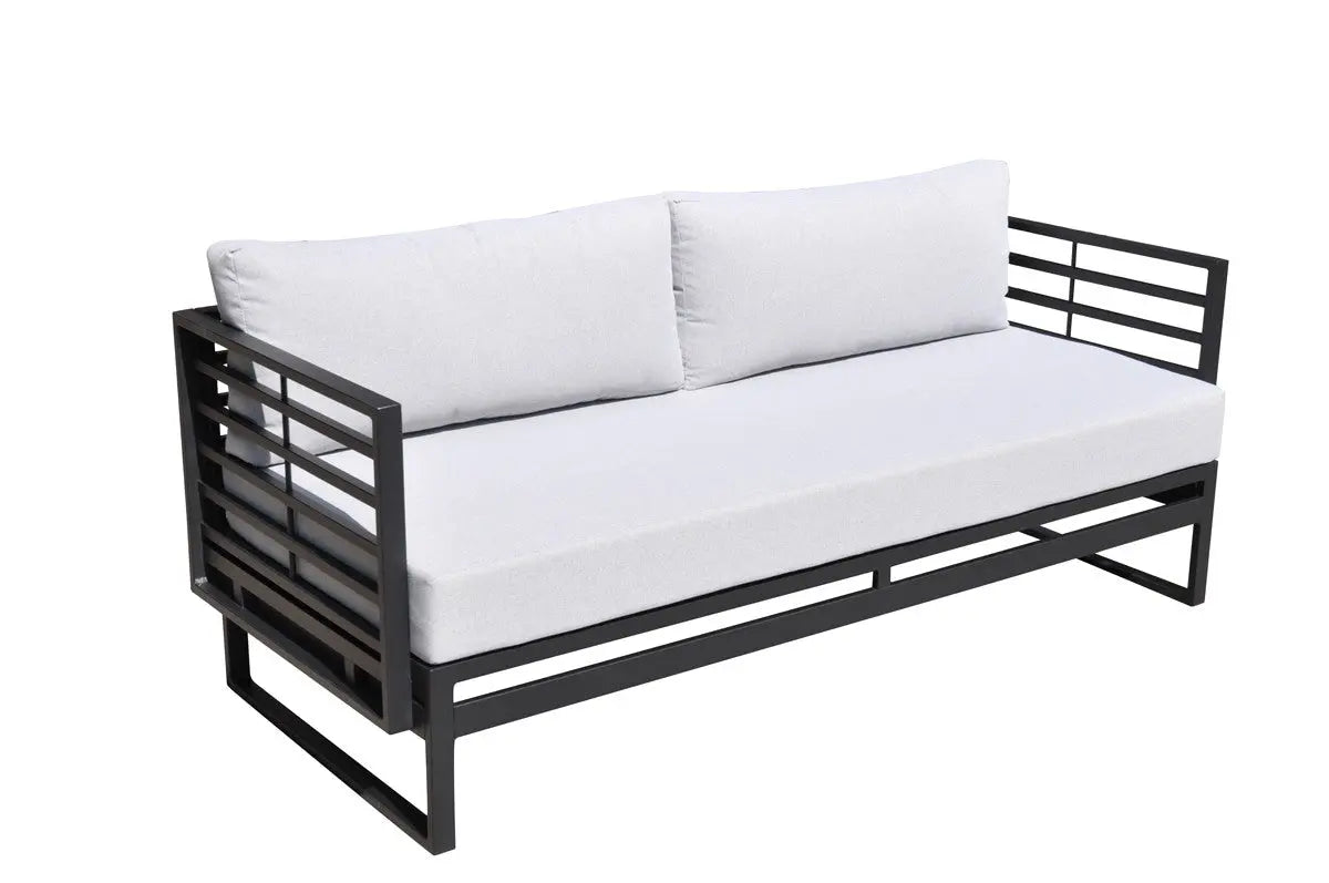 Vig Furniture - Renava Wharf Outdoor Grey & Black Sofa Set - Vgges0273