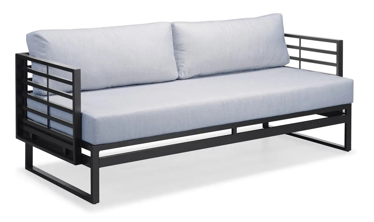Vig Furniture - Renava Wharf Outdoor Grey & Black Sofa Set - Vgges0273