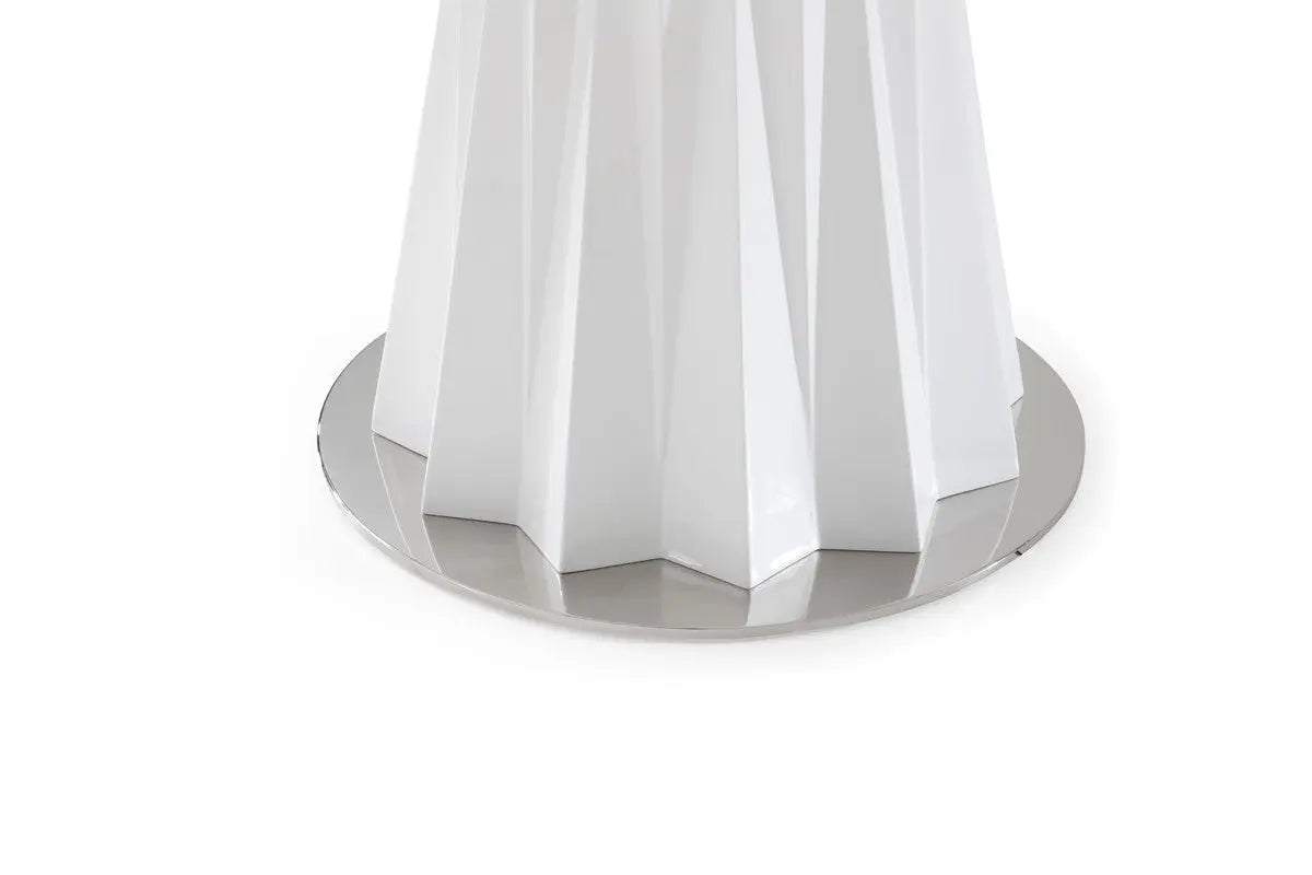 Vig Furniture - Modrest Cabaret Modern White Round Dining Table - Vgvct1799