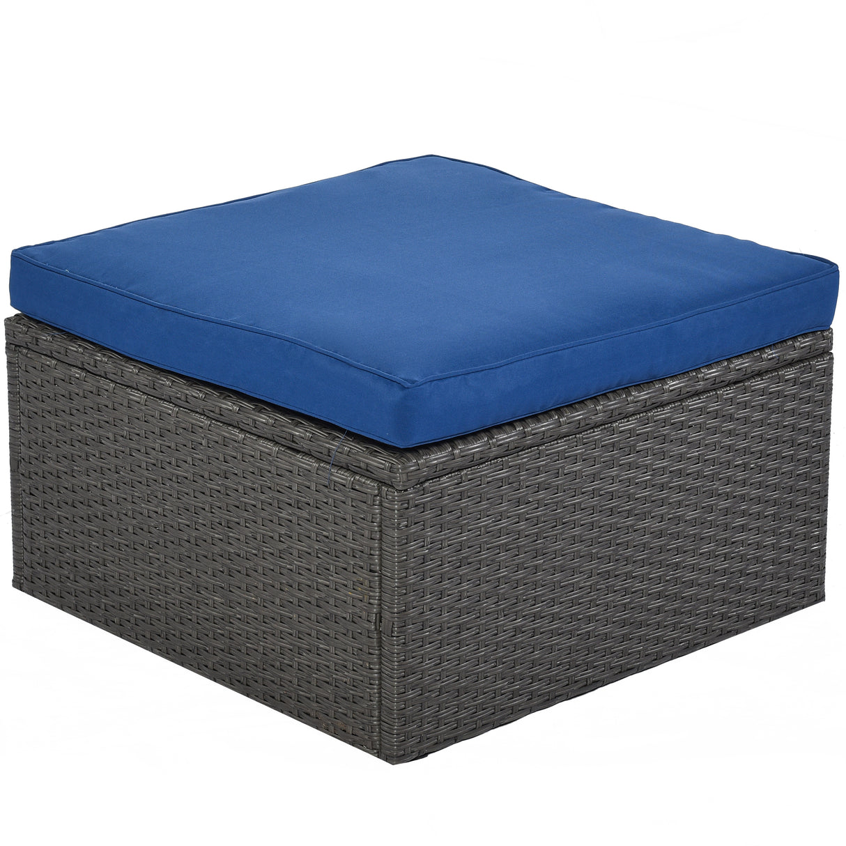 U_Style Outdoor Patio Rectangle Daybed with Retractable Canopy, Wicker Furniture Sectional Seating with Washable Cushions, Backyard, Porch(As same as WY000263AAV) - Home Elegance USA