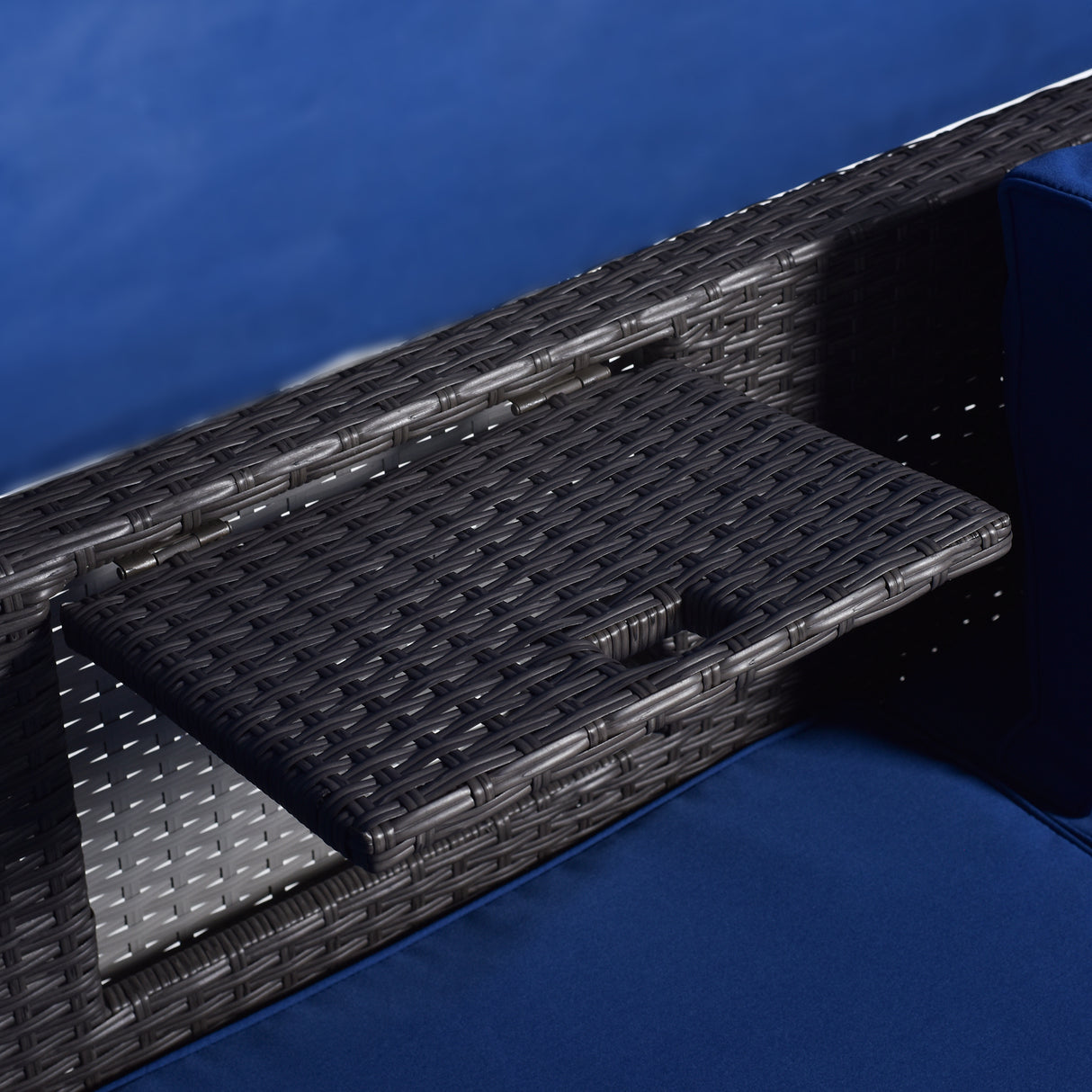 U_Style Outdoor Patio Rectangle Daybed with Retractable Canopy, Wicker Furniture Sectional Seating with Washable Cushions, Backyard, Porch(As same as WY000263AAV) - Home Elegance USA