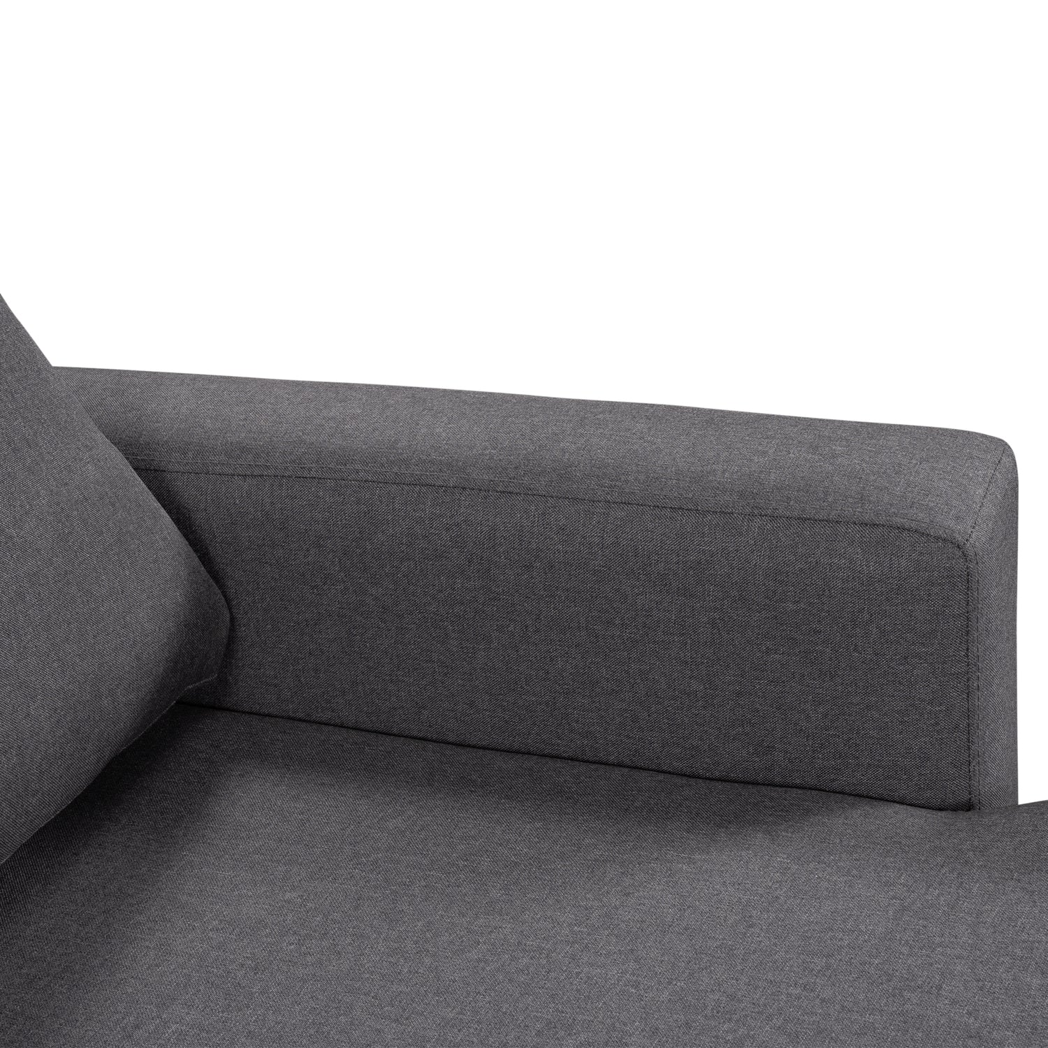 U_STYLE Upholstery  Sleeper Sectional Sofa Grey with Storage Space, 2 Tossing Cushions - Home Elegance USA