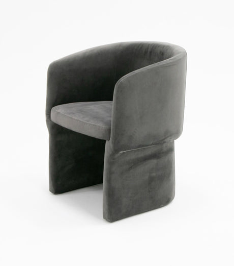 Vig Furniture Modrest Vassar - Modern Grey Velvet Dining Chair