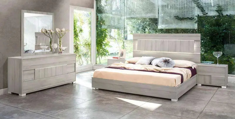 Vig Furniture - Modrest Ethan Italian Modern Grey Bedroom Set - Vgacethan-Set-Gry
