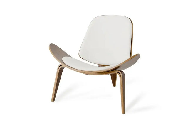 Vig Furniture - Modrest Warren Modern White & Walnut Accent Chair - Vgbnbls-01Wl-Wht