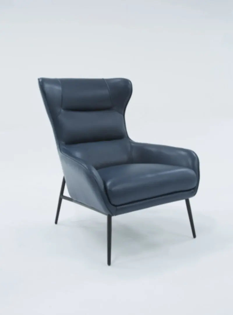 Vig Furniture - Divani Casa Susan Modern Blue Leatherette Lounge Chair - Vgbnec-084-Blu