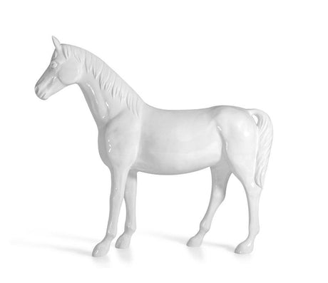 Vig Furniture - Modrest White Full Size Horse Sculpture - Vgthsv-001-Wht