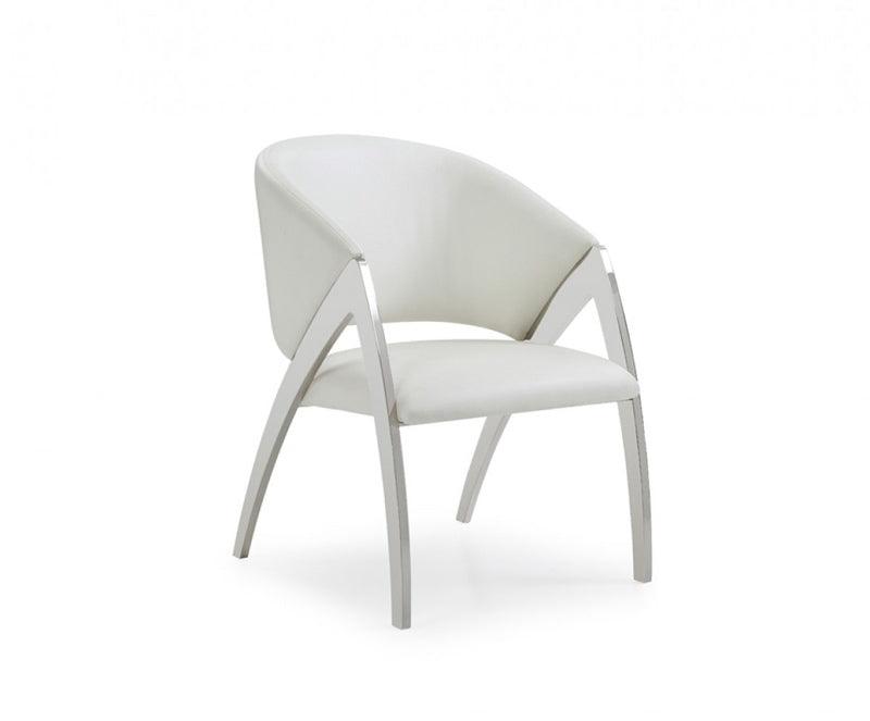 Vig Furniture - Modrest Rabia Modern White Leatherette Accent Chair - Vgvcb899A-Wht