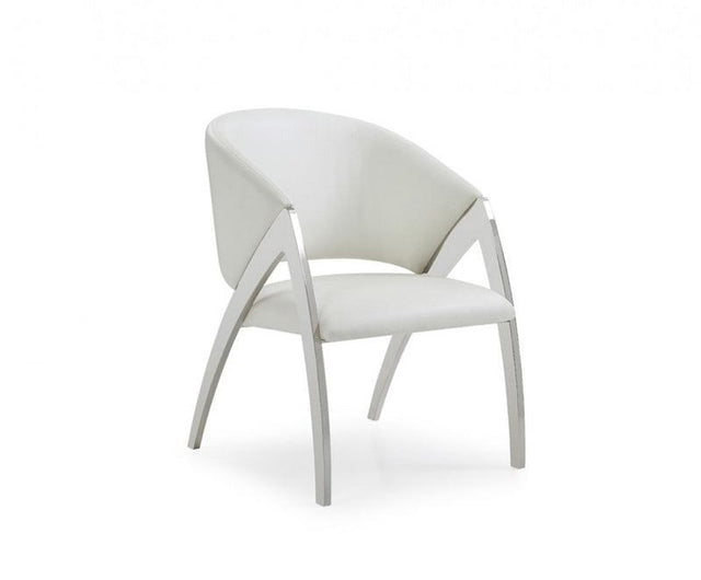 Vig Furniture - Modrest Rabia Modern White Leatherette Accent Chair - Vgvcb899A-Wht