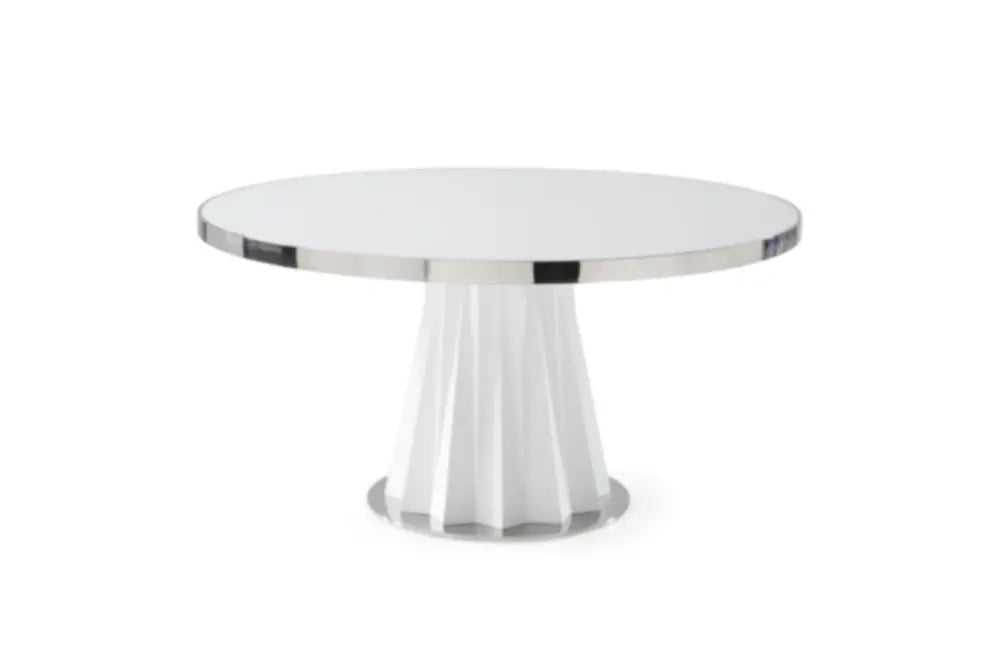 Vig Furniture - Modrest Cabaret Modern White Round Dining Table - Vgvct1799