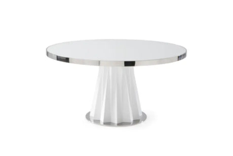 Vig Furniture - Modrest Cabaret Modern White Round Dining Table - Vgvct1799