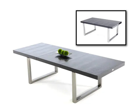 Vig Furniture - Skyline - Modern Black Crocodile Lacquer Dining Table - Vgunac803-255-B