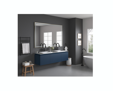 Modern bathroom vanity with storage, mirror, and elegant design for a stylish upgrade.