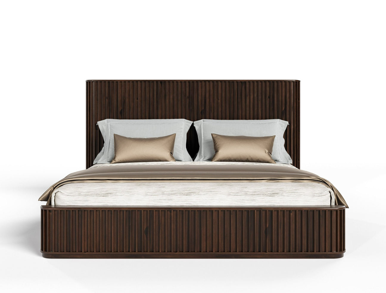 Modrest Fields Bed in Walnut Finish by VIG Furniture
