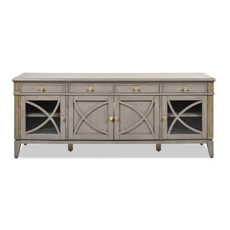Dauphin 71' TV Stand Storage Display Console Table, Grey Cashmere Wood - sold by Home Elegance USA