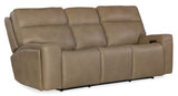 Riverton Power Sofa With Power Headrest/Lumbar - Light Brown by Hooker Furniture - View 2