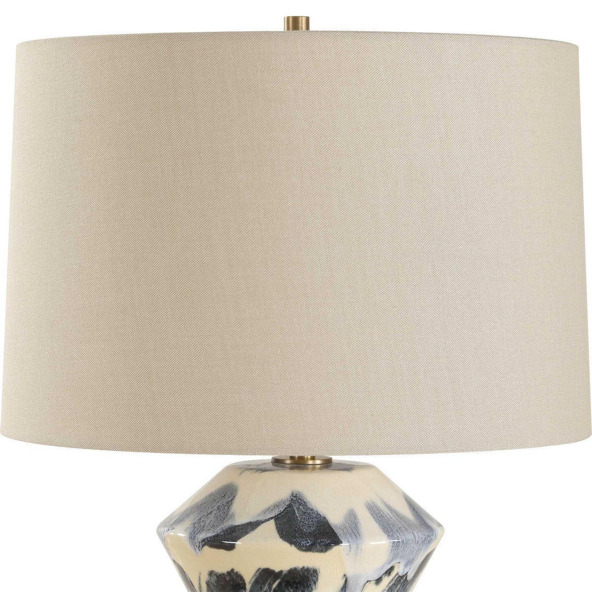 Oranda Abstract Geometric Table Lamp - Blue / White by Uttermost - View 4