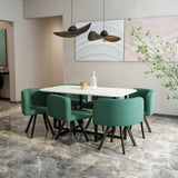 Modern 7 Pieces Dining Table Set, Rectangle Dining Table with 6 Chairs for Dining Room, Kitchen