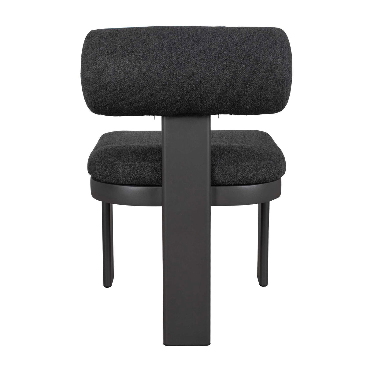 Bolster Back Outdoor Dining Chair Charcoal - Black by Uttermost - View 7