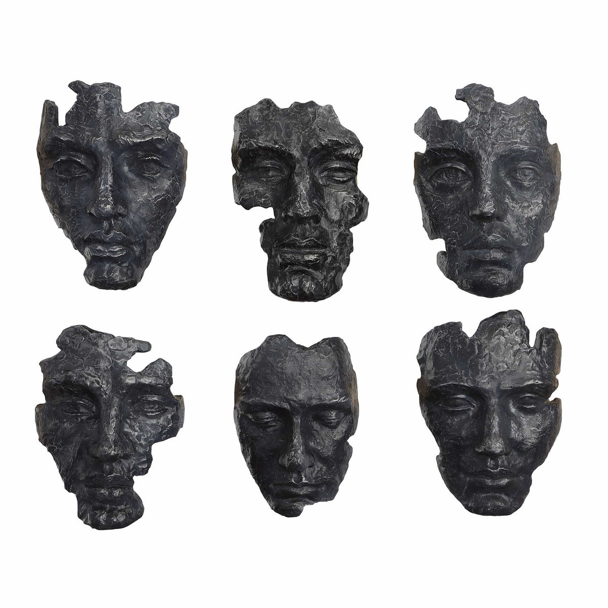Self-Portrait Metallic Wall Decor (Set of 6) - Black by Uttermost - View 8
