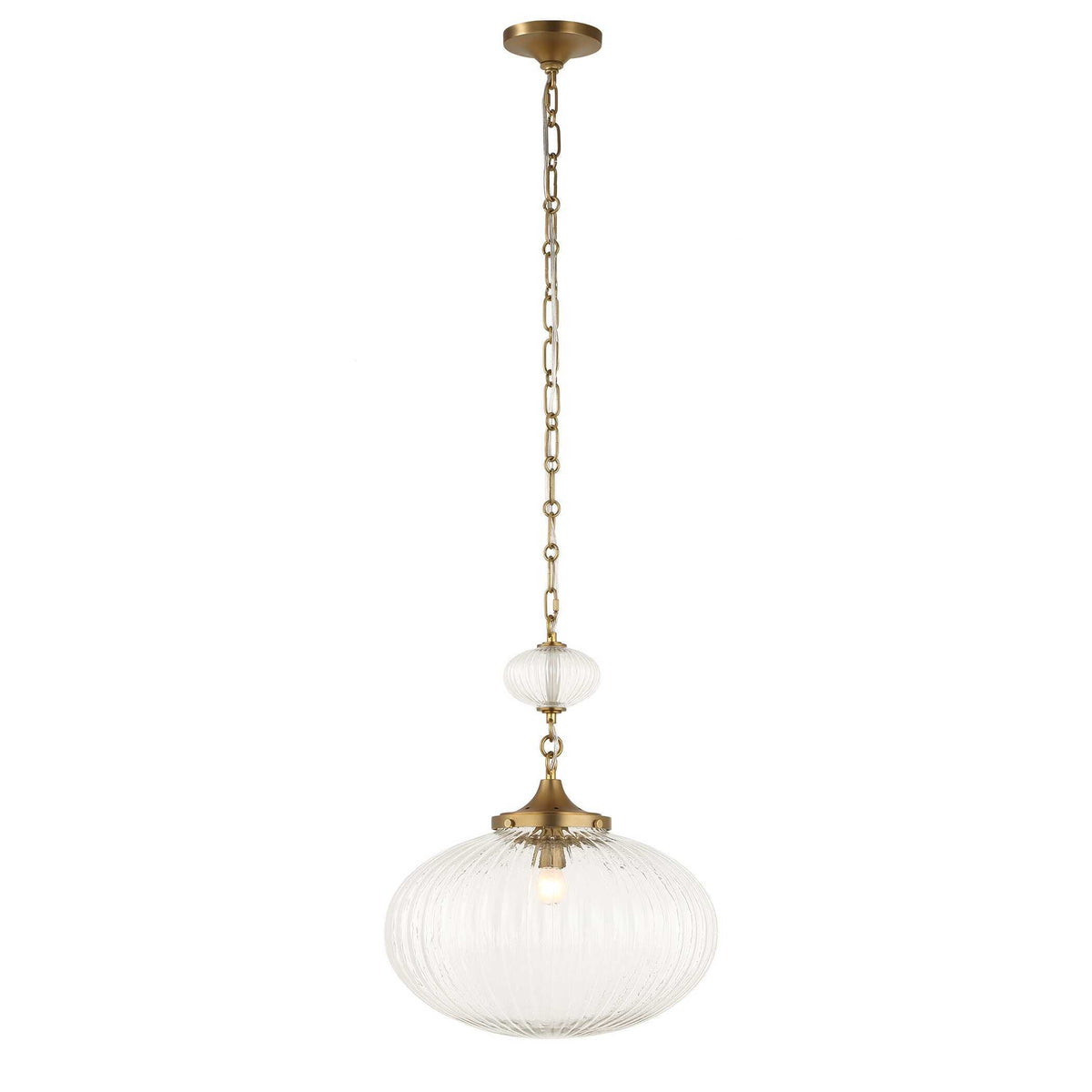 Bellaire 1 Light Glass Shade Pendant - Gold by Uttermost - View 6