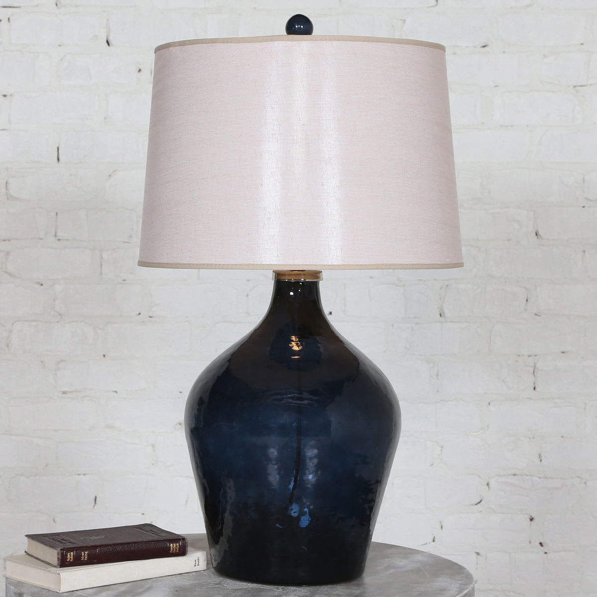 Lamone Glass Lamp - Blue / Beige by Uttermost - View 3