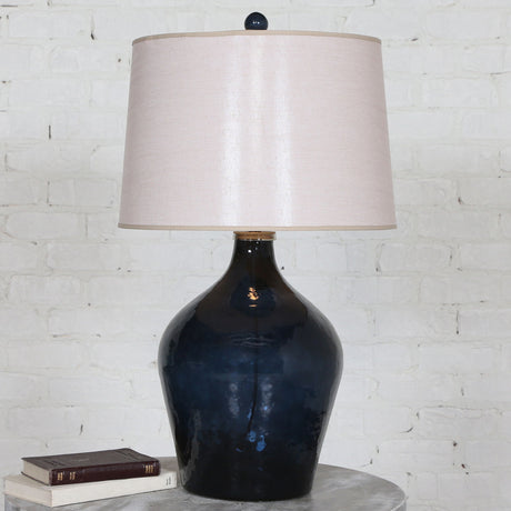 Lamone Glass Lamp - Blue / Beige by Uttermost - View 3