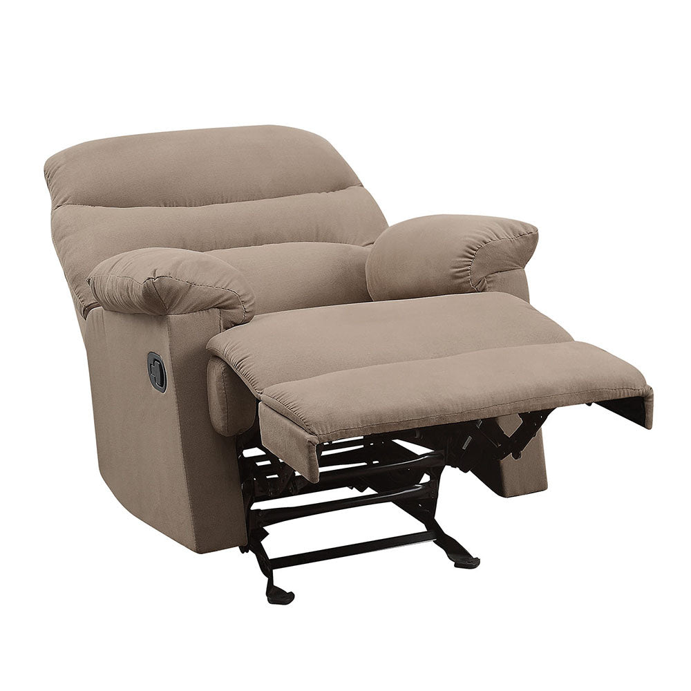 Acme - Arcadia Motion Recliner 627 Light Brown Microfiber