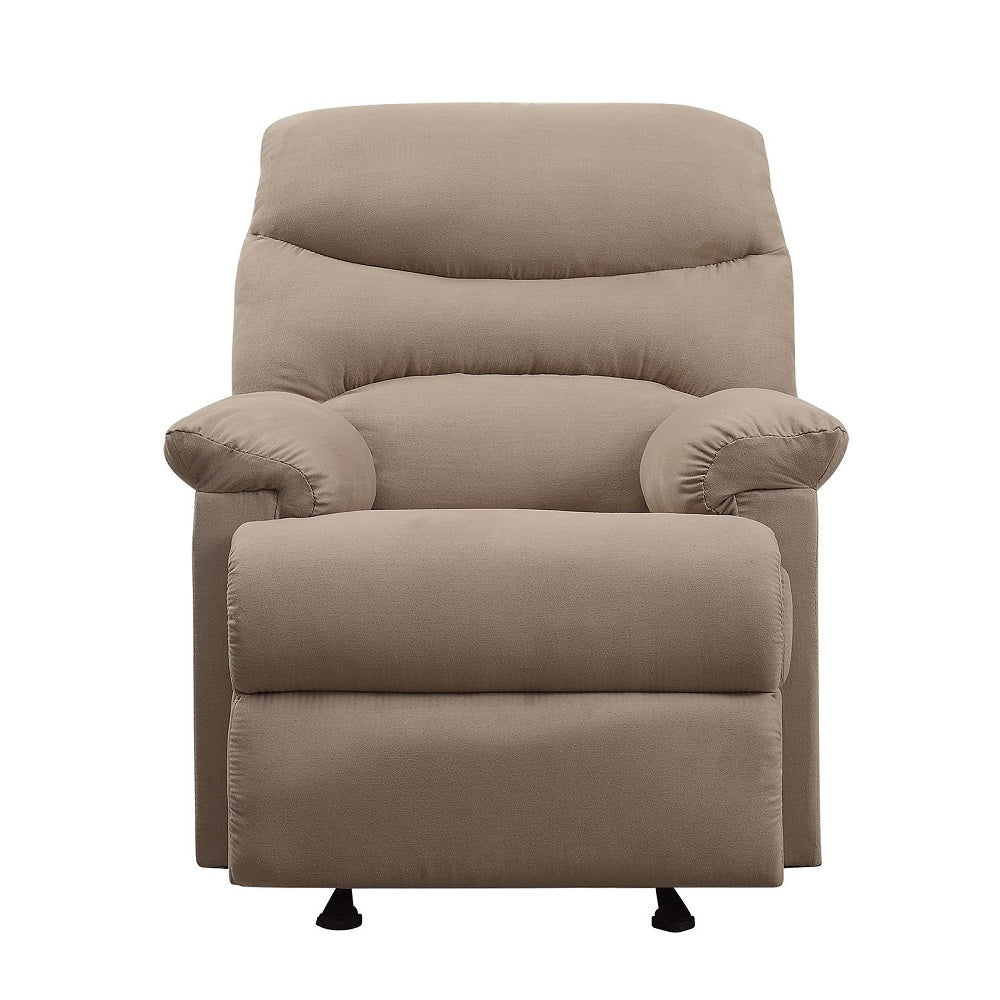 Arcadia Motion Glider Recliner 634 Light Brown Microfiber | Acme - 634. - Home Elegance USA - 3