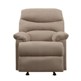 Arcadia Motion Glider Recliner 634 Light Brown Microfiber | Acme - 634. - Home Elegance USA - 3