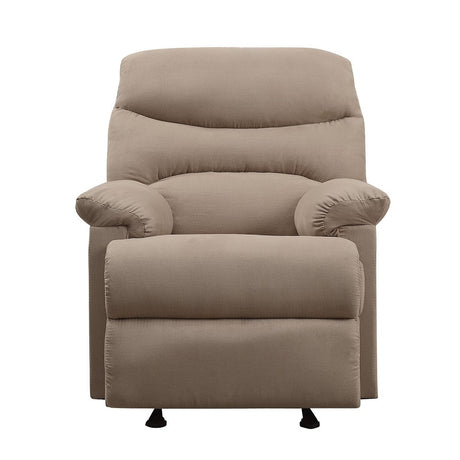 Arcadia Motion Glider Recliner 634 Light Brown Microfiber | Acme - 634. - Home Elegance USA - 3