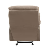 Arcadia Motion Glider Recliner 634 Light Brown Microfiber | Acme - 634. - Home Elegance USA - 5