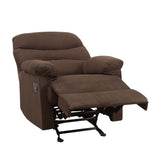 Arcadia Motion Glider Recliner 635 Chocolate Microfiber | Acme - 635 - Home Elegance USA - 6