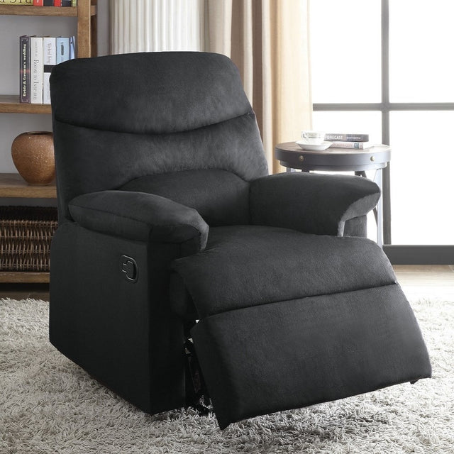 Acme - Arcadia Motion Recliner 701 Black Woven Fabric