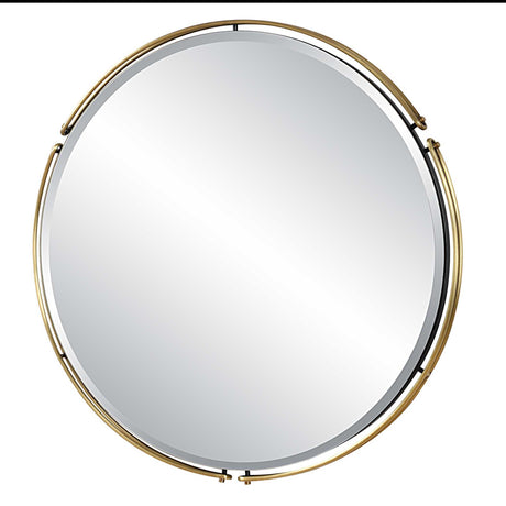 Wesley Round Mirror - Gold by Uttermost - View 4