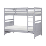 Bunk Bed Twin Over Twin Gray Finish Sturdy Wood Frame Guard Rails Youth Bedroom Furniture 1pc - sold by Home Elegance USA