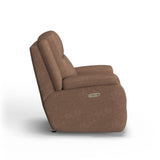 Magnus Transitional Fabric Power Recliner With Power Headrest | Flexsteel