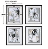 Tangled Threads Abstract Framed Prints (Set of 4) - Silver / White by Uttermost - View 5
