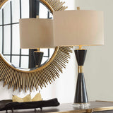 Alastair Marble Table Lamp - Beige / Black by Uttermost - View 2