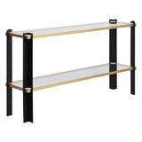 Cunene Contemporary Console Table - Black / Gold by Uttermost - View 4