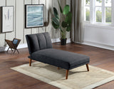 Black Polyfiber Adjustable Sofa Bed Living Room Solid wood Legs Plush Couch - HS00F8513 - ID - AHD - Home Elegance USA - 8