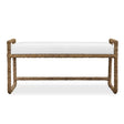 Araiza Fabric Bench Brown / White - White / Light Brown by Uttermost - View 1