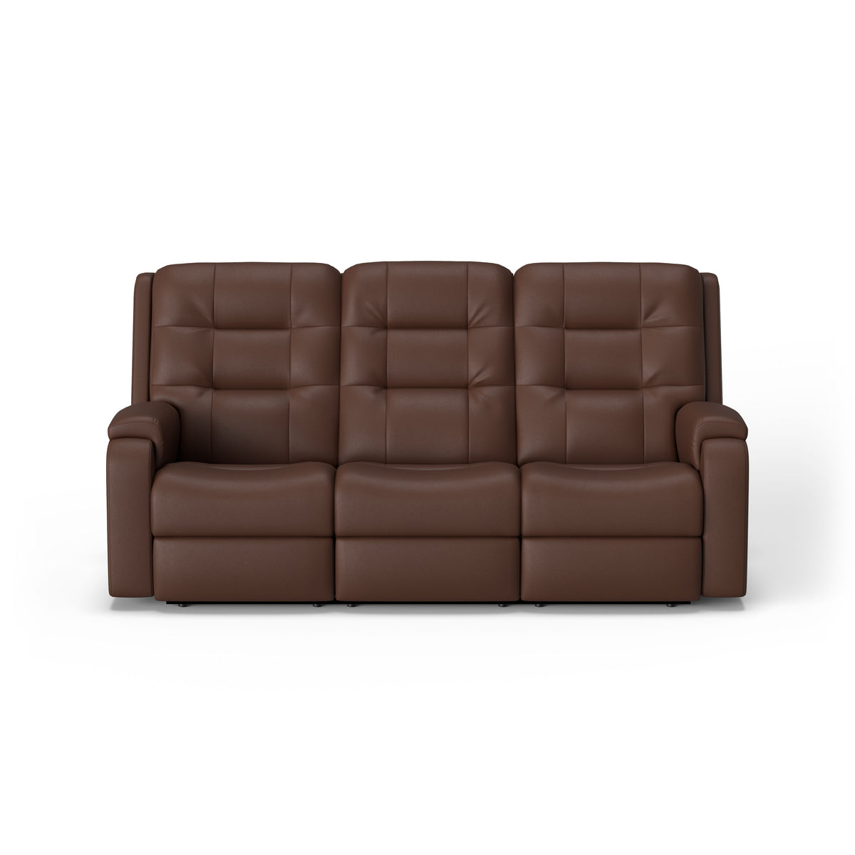 Arlo Transitional Leather Power Reclining Sofa, Power Headrests | Flexsteel