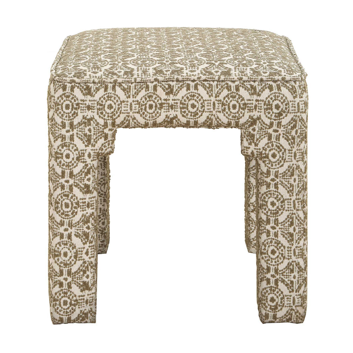 Satoria Upholstered Small Bench - Green by Uttermost - View 4