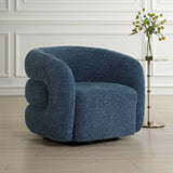 Junie Swivel Barrel Chair - Blue by Uttermost - View 4